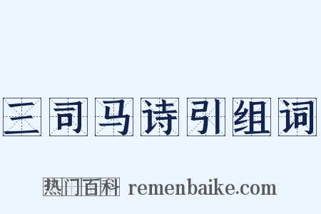 三司马诗引组词是什么意思的图片